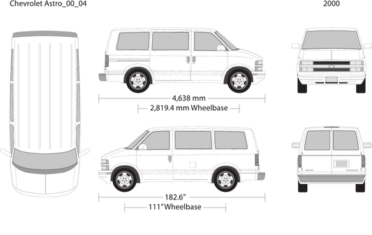 2000 Chevy Astro Vector Wrap Template - GravBase