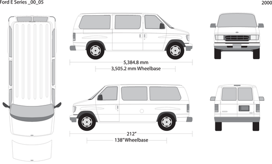 2000 Ford E Series V05 Vehicle Wrap Template