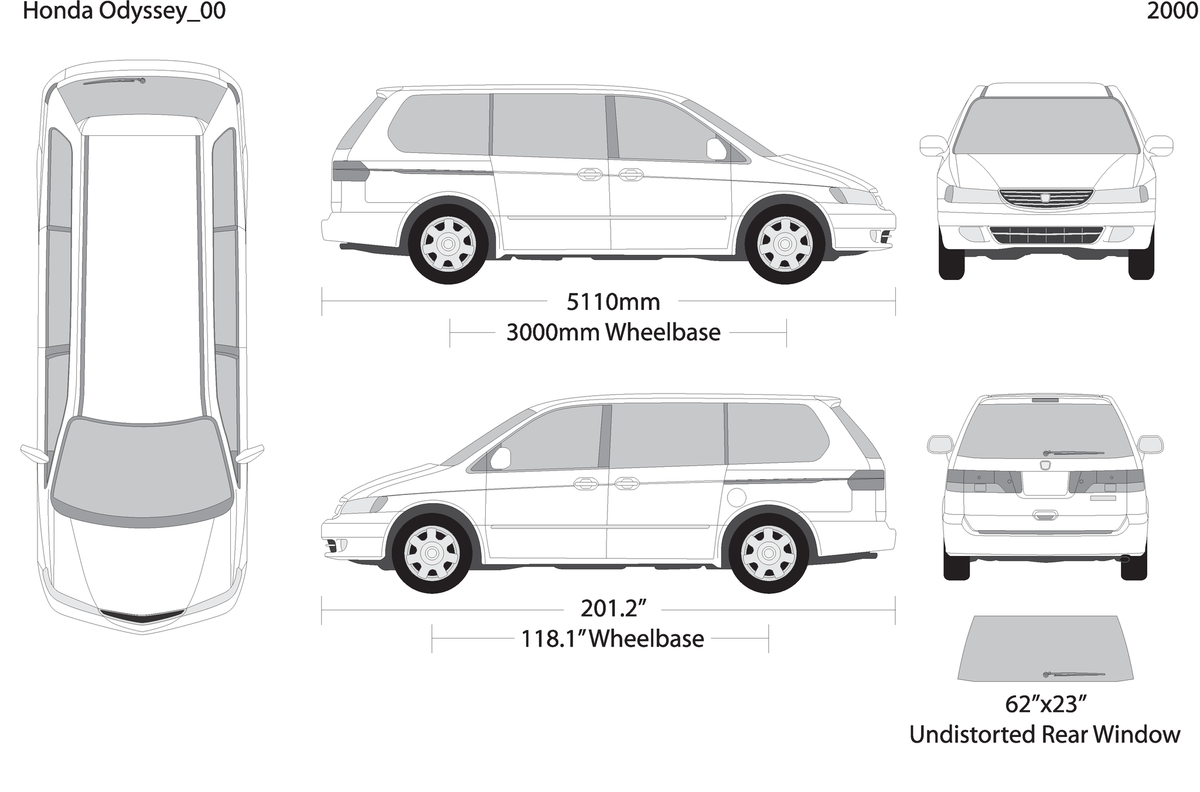 2000 Honda Odyssey V00 Vehicle Wrap Template