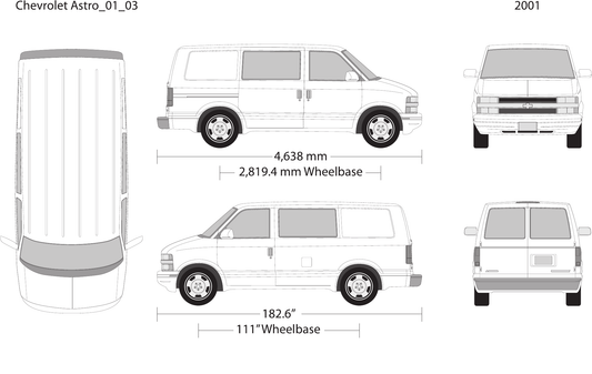 2001 Chevy Astro Vector Wrap Template - GravBase