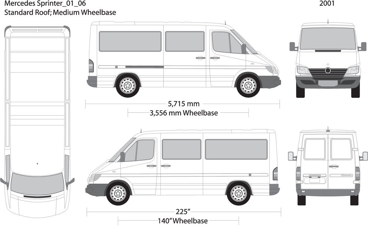 2001 Mercedes Sprinter V06 Vehicle Wrap Template
