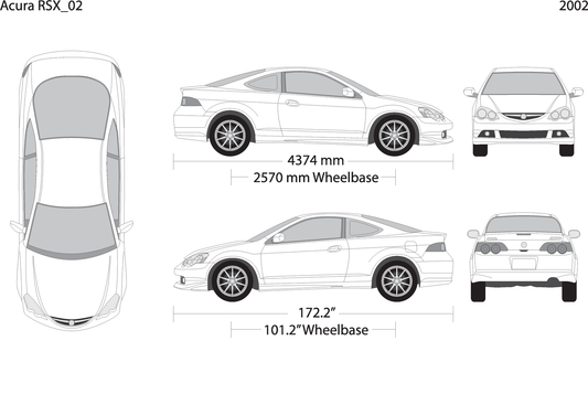 2002 Acura Rsx V02 Vehicle Wrap Template
