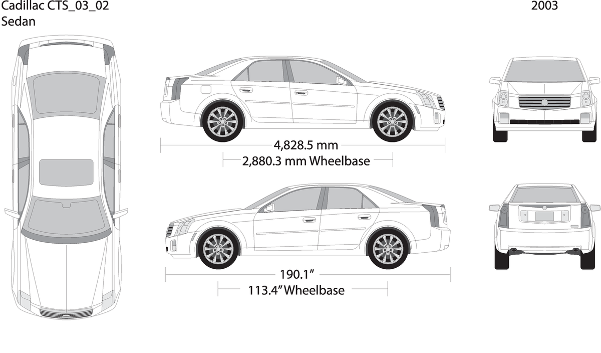 2003 Cadillac Cts V02 Vehicle Wrap Template