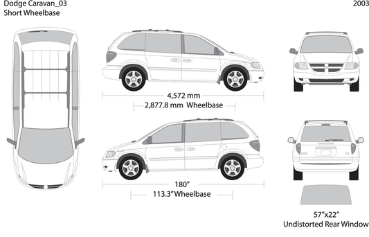 2003 Dodge Caravan V03 Vehicle Wrap Template