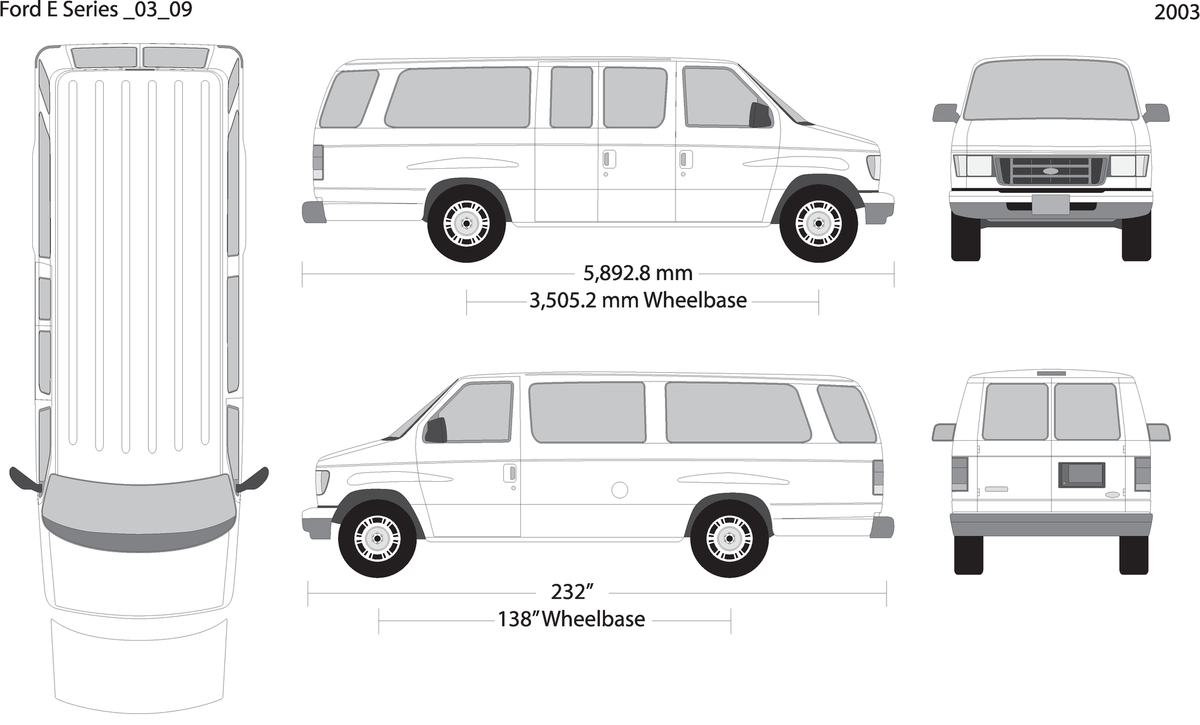 2003 Ford E Series V09 Vehicle Wrap Template
