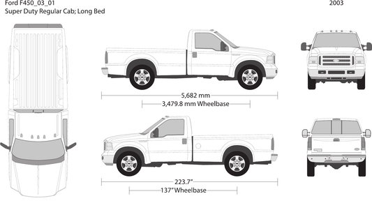2003 Ford F-450 Vector Wrap Template - GravBase
