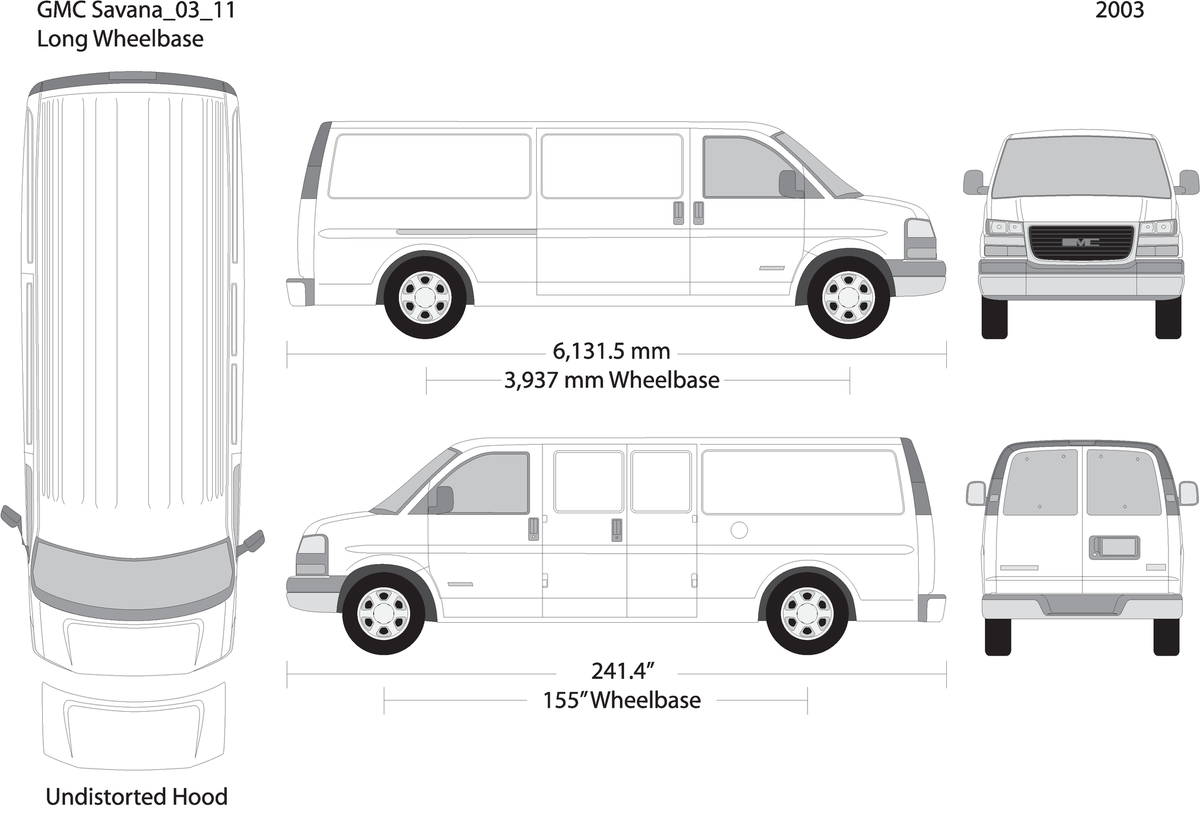 2003 Gmc Savana V11 Vehicle Wrap Template
