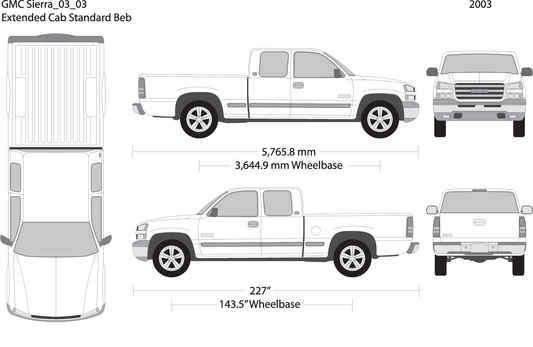 2003 Gmc Sierra 1500 V03 Vehicle Wrap Template