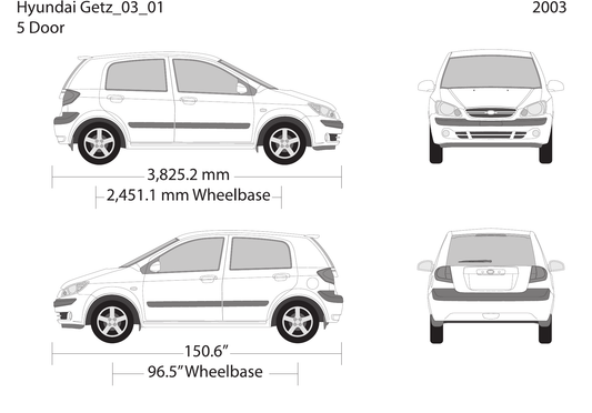 2003 Hyundai Getz Vector Wrap Template - GravBase