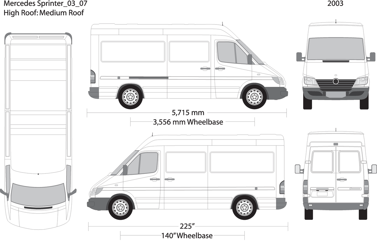 2003 Mercedes Sprinter V07 Vehicle Wrap Template