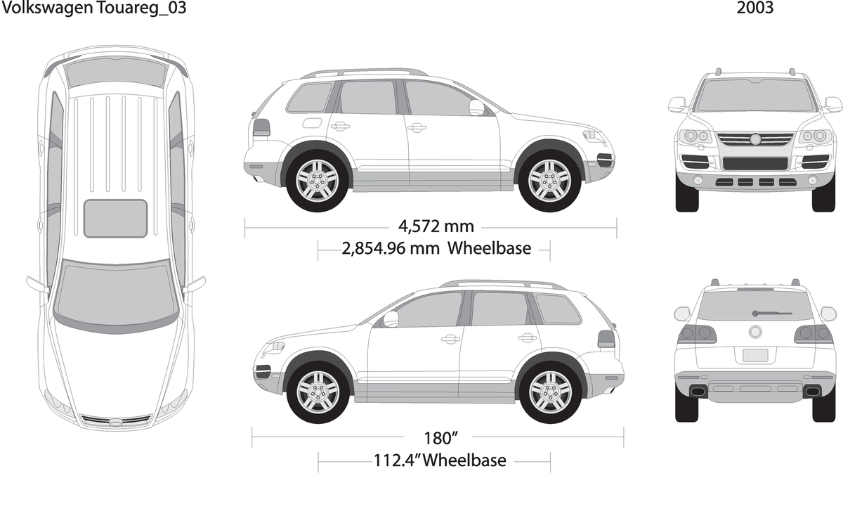 2003 Volkswagen Touareg V03 Vehicle Wrap Template