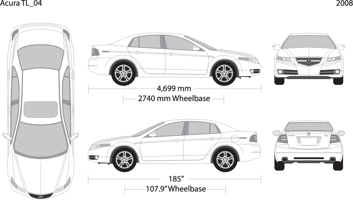 2004 Acura Tl V04 Vehicle Wrap Template