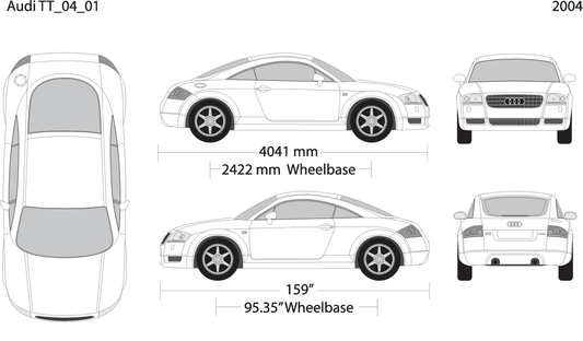 2004 Audi Tt V01 Vehicle Wrap Template