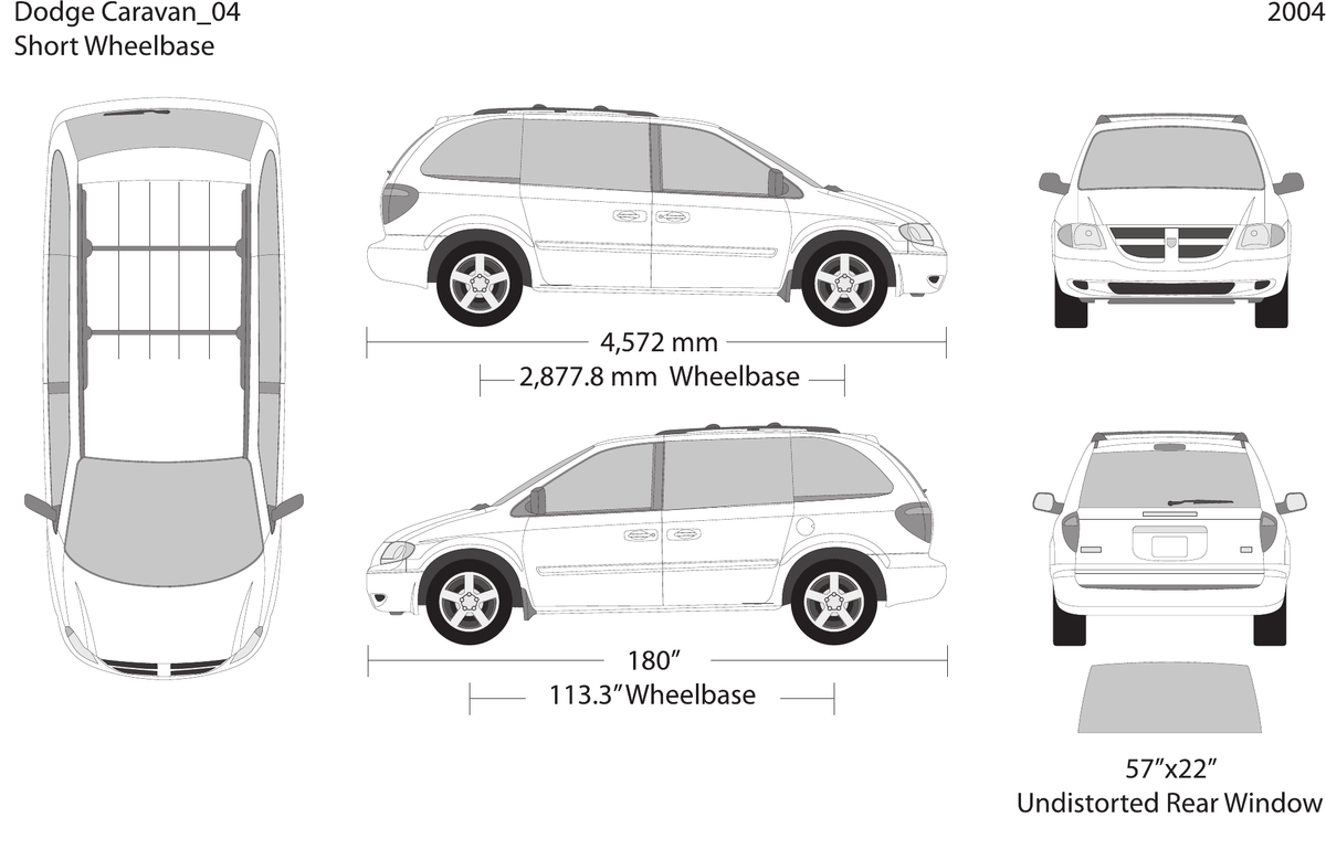 2004 Dodge Caravan vector wrap template, Design-Ready PDF - GravBase