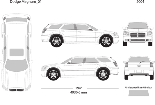 2004 Dodge Magnum vector wrap template, Design-Ready PDF - GravBase