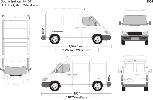 2004 Dodge Sprinter vector wrap template V03, Design-Ready PDF - GravBase