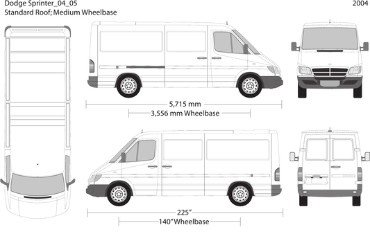 2004 Dodge Sprinter vector wrap template V05, Design-Ready PDF - GravBase