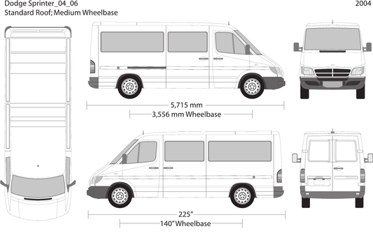 2004 Dodge Sprinter vector wrap template V06, Design-Ready PDF - GravBase