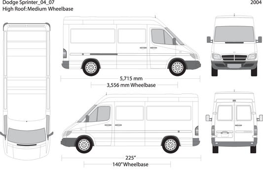 2004 Dodge Sprinter V07 Vehicle Wrap Template