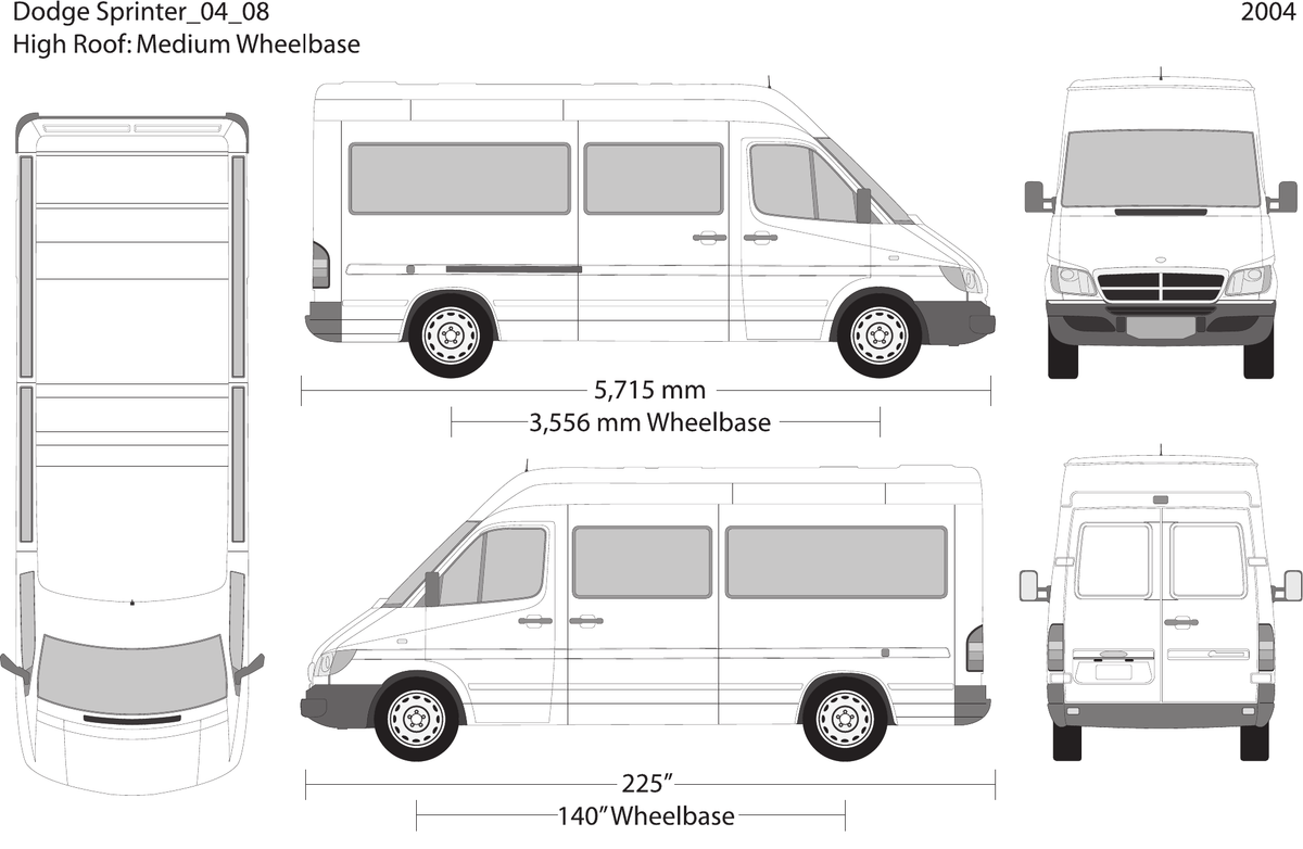 2004 Dodge Sprinter vector wrap template V08, Design-Ready PDF - GravBase