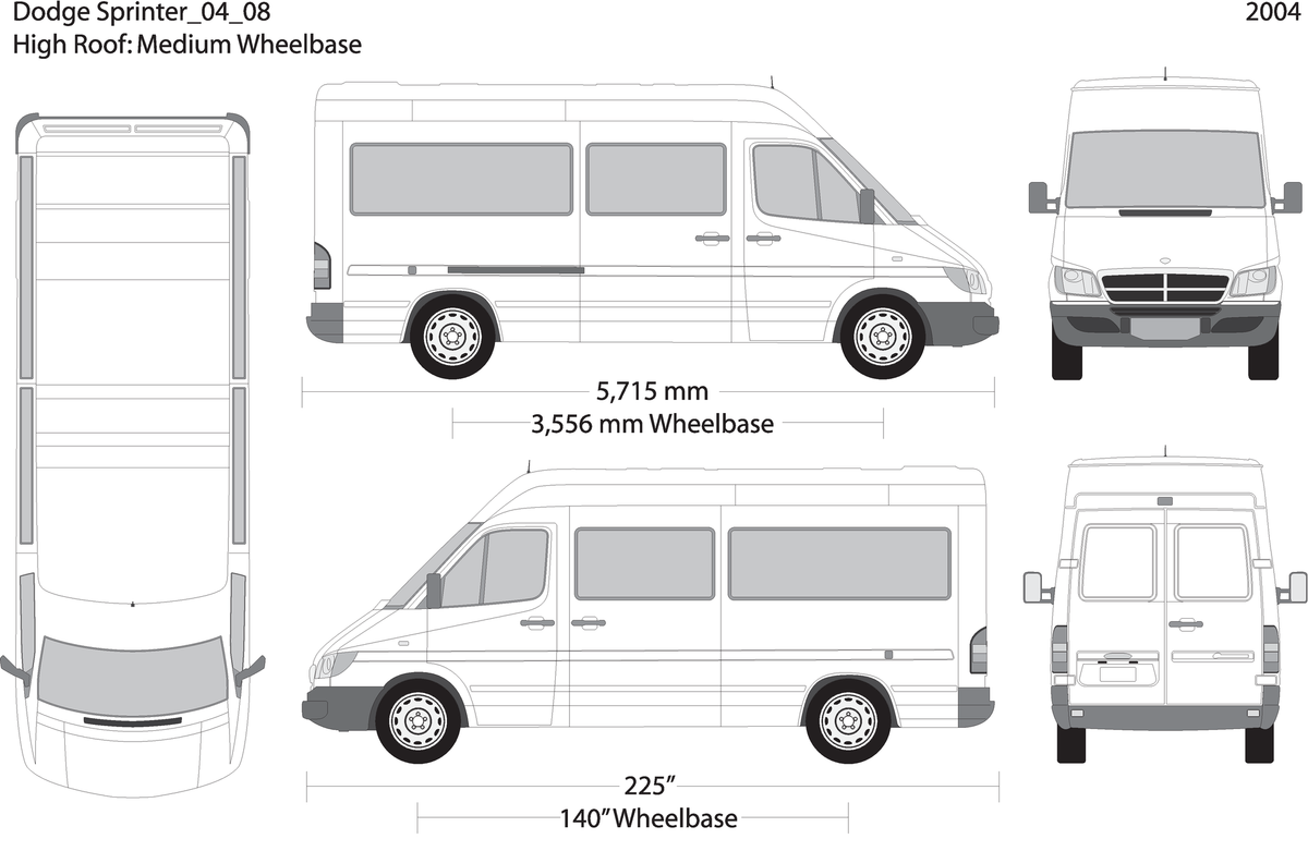 2004 Dodge Sprinter V08 Vehicle Wrap Template