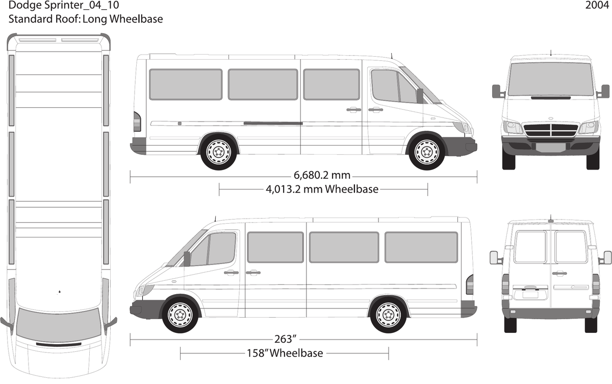 2004 Dodge Sprinter vector wrap template V10, Design-Ready PDF - GravBase