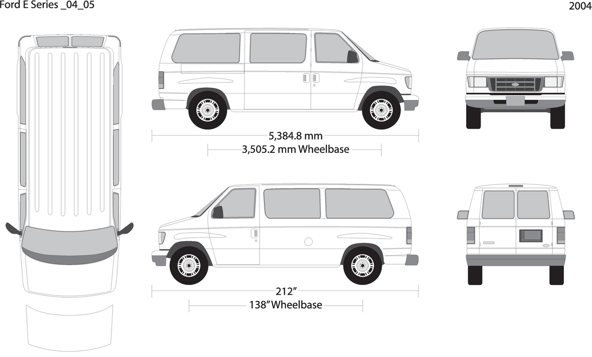 2004 Ford E Series V05 Vehicle Wrap Template