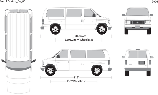 2004 Ford E Series V05 Vehicle Wrap Template