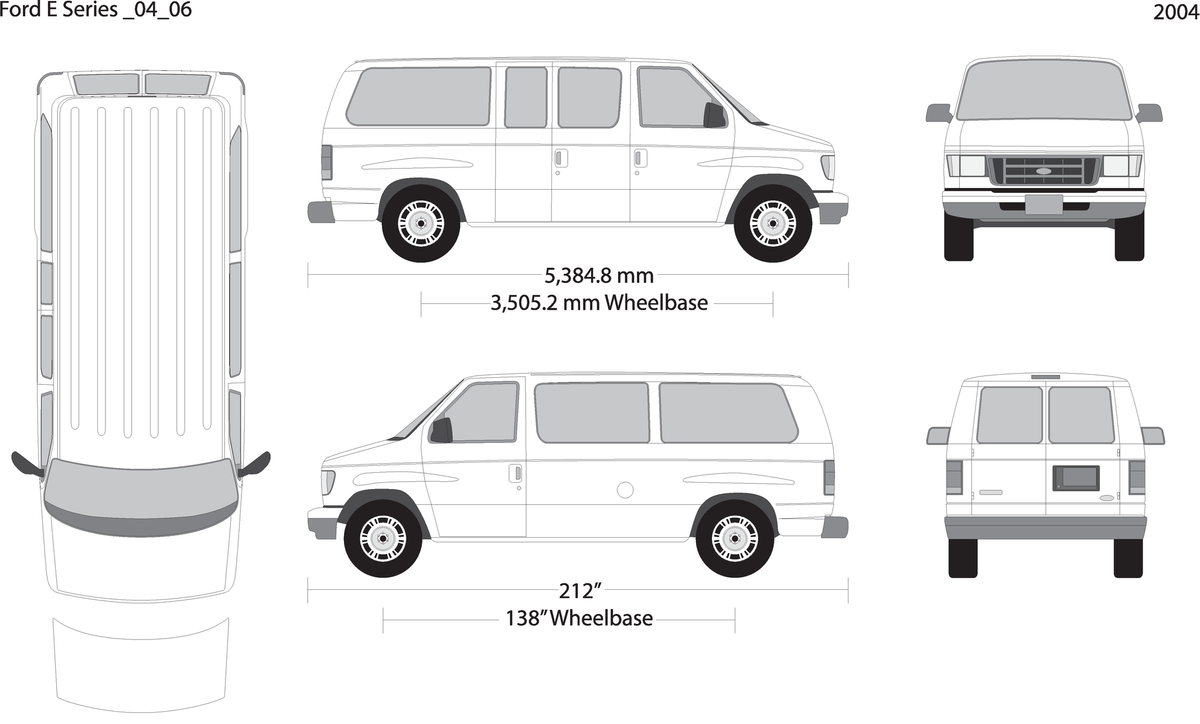 2004 Ford E Series V06 Vehicle Wrap Template