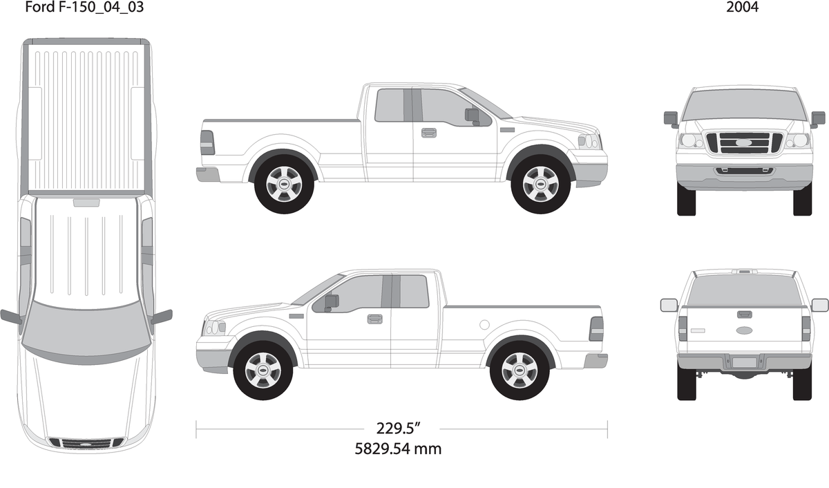 2004 Ford F 150 V03 Vehicle Wrap Template