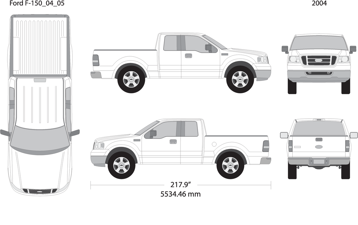 2004 Ford F 150 V05 Vehicle Wrap Template