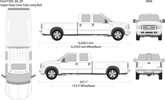 2004 Ford F 350 V05 Vehicle Wrap Template
