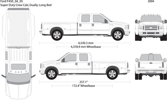 2004 Ford F 450 V08 Vehicle Wrap Template