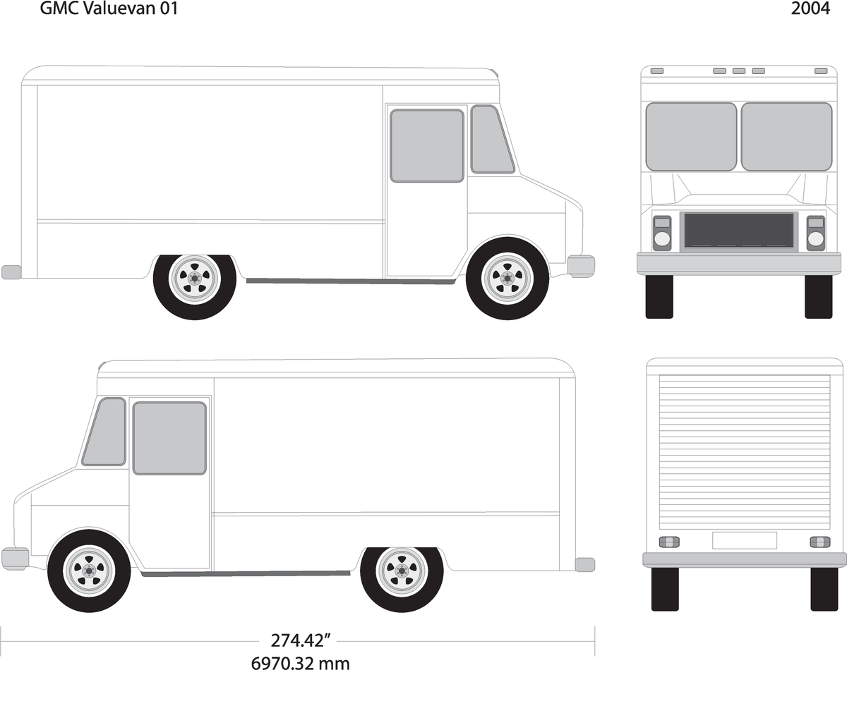 2004 Gmc Value Van V01 Vehicle Wrap Template