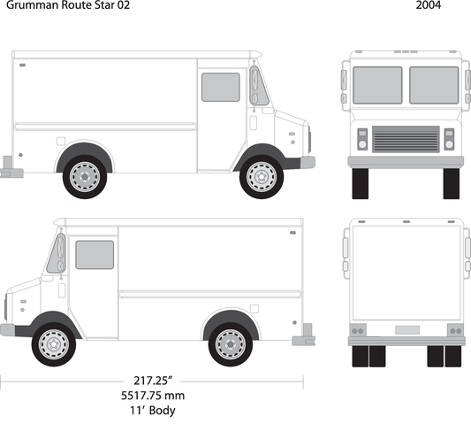 2004 Grumman V02 Vehicle Wrap Template