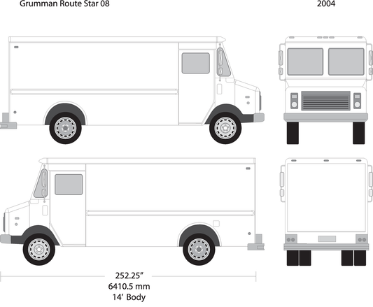 2004 Grumman V08 Vehicle Wrap Template