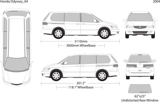 2004 Honda Odyssey vector wrap template, Design-Ready PDF - GravBase