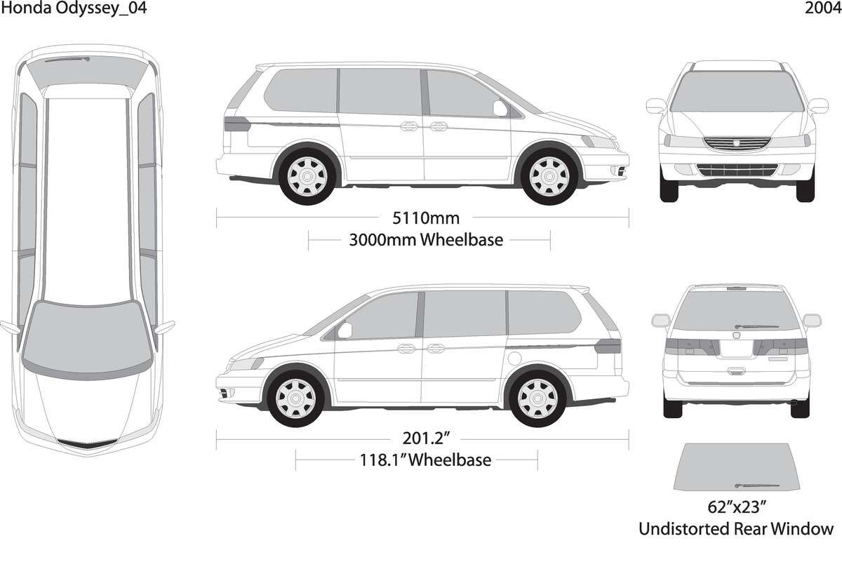 2004 Honda Odyssey V04 Vehicle Wrap Template
