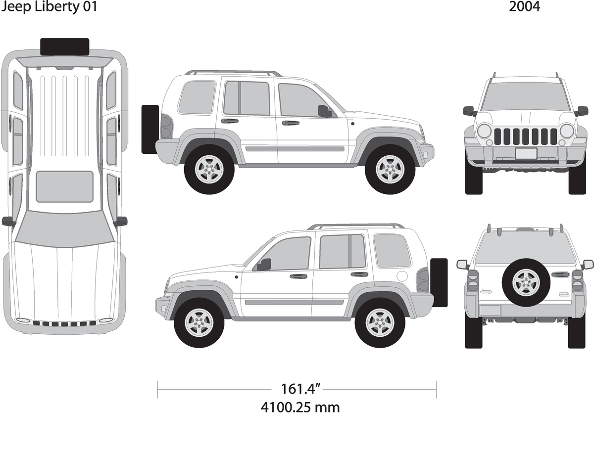 2004 Jeep Liberty V01 Vehicle Wrap Template