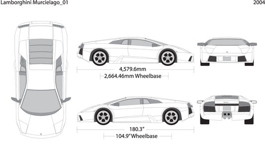 2004 Lamborghini Murcielago V01 Vehicle Wrap Template
