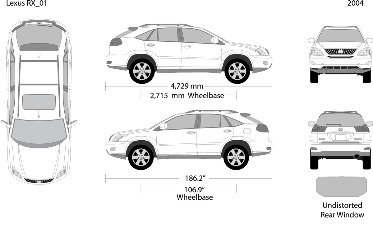 2004 Lexus Rx V01 Vehicle Wrap Template