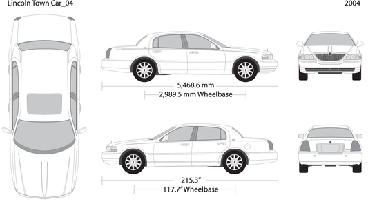 2004 Lincoln Town Car V04 Vehicle Wrap Template