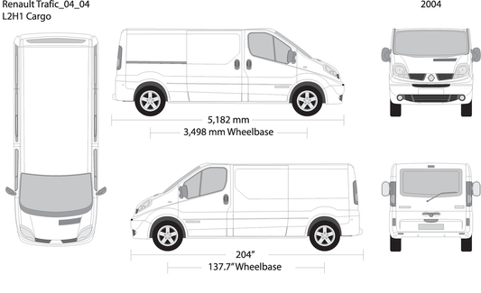 2004 Renault Trafic V04 Vehicle Wrap Template