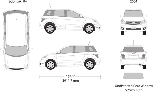 2004 Scion Xa vector wrap template, Design-Ready PDF - GravBase