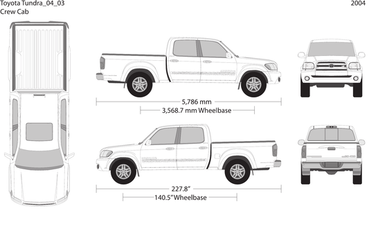 2004 Toyota Tundra vector wrap template V03, Design-Ready PDF - GravBase