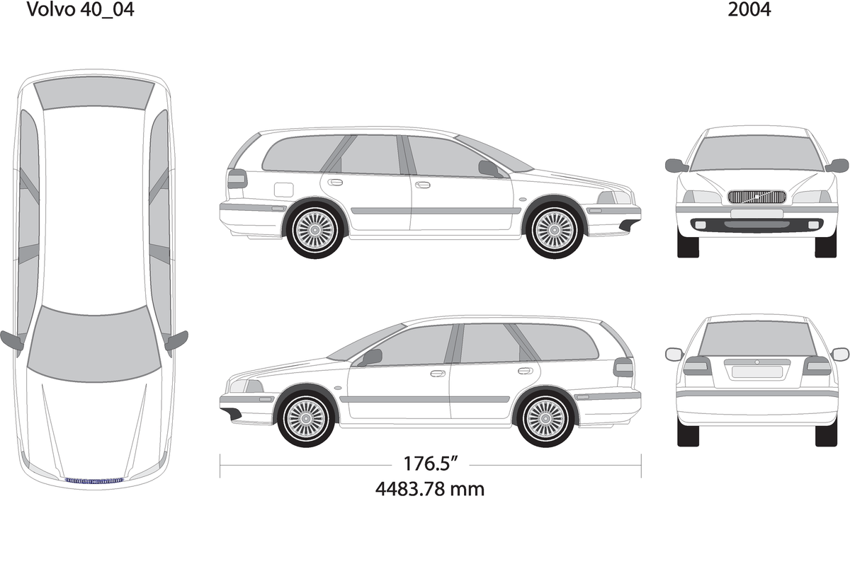 2004 Volvo Volvo 40 V04 Vehicle Wrap Template