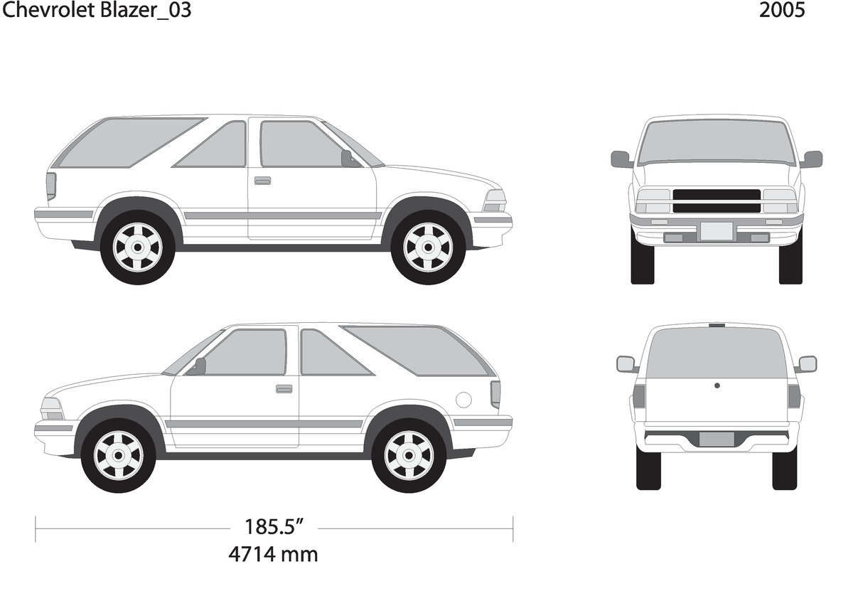 2005 Chevy Blazer V03 Vehicle Wrap Template