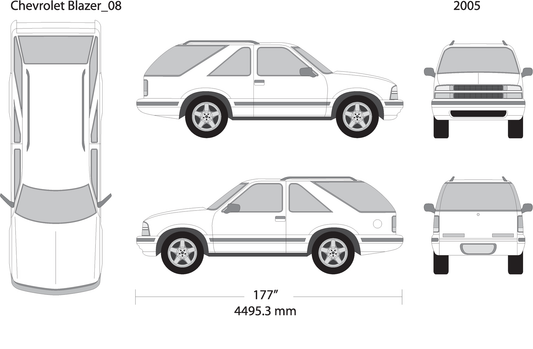 2005 Chevy Blazer V08 Vehicle Wrap Template