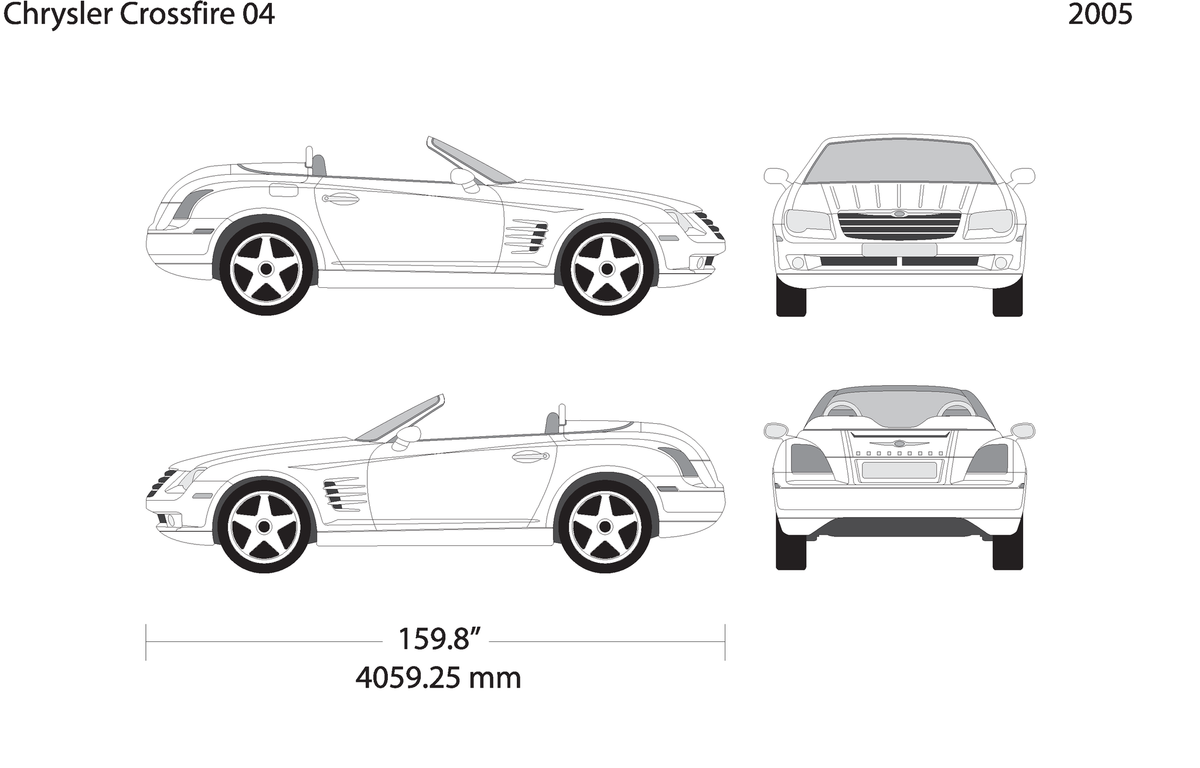2005 Chrysler Crossfire V04 Vehicle Wrap Template