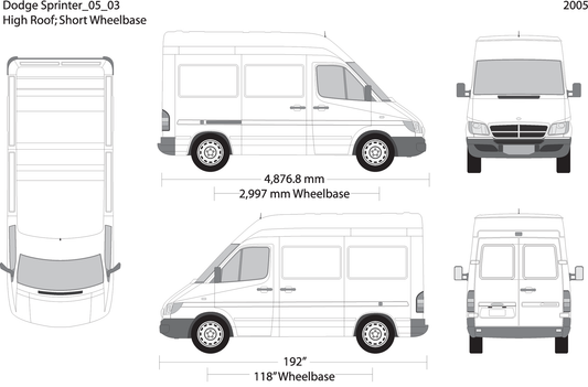 2005 Dodge Sprinter V03 Vehicle Wrap Template